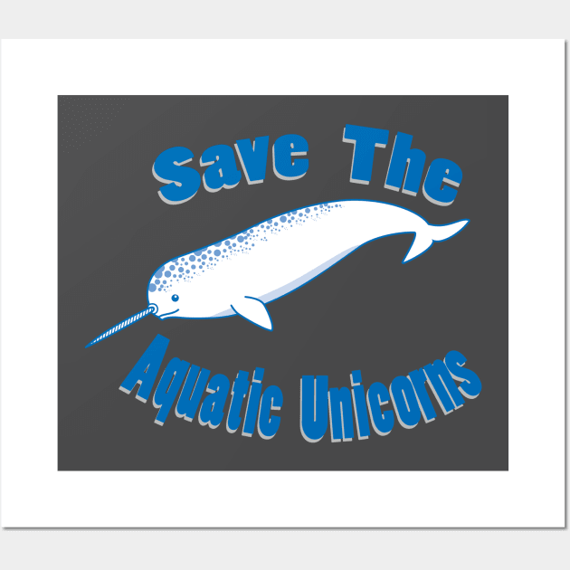 Save the Aquatic Unicorns Wall Art by Teeman